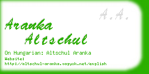 aranka altschul business card